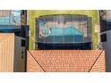 Screened-in pool and spa from above at 2588 Shanti Dr, Kissimmee, FL 34746