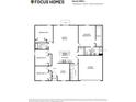 4 bed 2 bath home floor plan with 2 car garage at 12839 Sw 71St Ct, Ocala, FL 34473