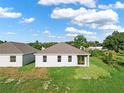 Modern house exterior with a two-car garage and landscaping at 506 Ellie Ct, Apopka, FL 32703