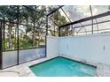 Enclosed private pool with patio furniture at 17317 Hidden Forest Dr, Clermont, FL 34714