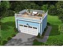 Modern detached garage featuring a rooftop deck and white siding at 925 14Th St, Saint Cloud, FL 34769