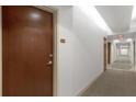 Clean and well-lit hallway with wood doors and neutral walls at 155 S Court Ave # 2208, Orlando, FL 32801