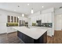 Modern kitchen with white cabinets, large island, and stainless steel appliances at 2132 Antilles Club Dr, Kissimmee, FL 34747