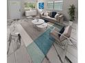 Living room with marble floors and modern furniture at 260 Pineview Dr, Oviedo, FL 32765