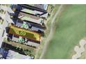 Aerial view showing lot location and dimensions within community at 1535 Corolla Ct, Reunion, FL 34747