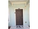 Brown front door with Mickey Mouse welcome mat at 3211 Gold Ln, Kissimmee, FL 34747