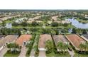Aerial view of a luxury waterfront community at 12203 Pasha Ln, Orlando, FL 32827