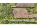 Top-down view of a single-Gathering house and surrounding landscape at 12203 Pasha Ln, Orlando, FL 32827
