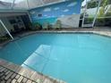 Inviting pool with beach scene mural at 3090 Tioga Ter, Deltona, FL 32738
