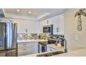 Modern kitchen featuring stainless steel appliances at 5207 S Atlantic Ave # 1226, New Smyrna Beach, FL 32169