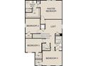 Second-floor layout showcasing Primary bedroom, loft, and additional bedrooms with walk-in closets at 1955 Hemingway Cir, Groveland, FL 34736