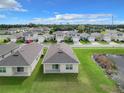 Community overview with houses and a pond at 2222 Elmsford Pt, Sanford, FL 32771