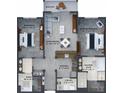 Two-bedroom, two-bath condo floor plan with balcony at 14501 Grove Resort Ave # 1219, Winter Garden, FL 34787