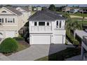 Modern home with two-car garage and private driveway in upscale neighborhood at 1561 Corolla Ct, Reunion, FL 34747