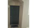 Dark-green front door with a welcome mat at 3000 Laurel Park Ln # 104, Kissimmee, FL 34741