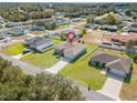 Aerial view showcasing the home's location in a residential neighborhood at 2540 Sw 146Th Pl Rd, Ocala, FL 34473