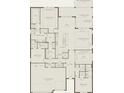 3-bedroom, 2-bathroom floor plan with 3-car garage at 1604 Evening Summit Cir, Minneola, FL 34715