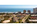 Aerial view of townhouses near beach access in Daytona Beach, Florida at 107 Oceans Cir, Daytona Beach Shores, FL 32118