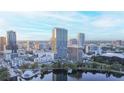 Aerial view of cityscape with lake and high-rise building at 150 E Robinson St # 3106, Orlando, FL 32801