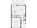 Two-story home floor plan featuring kitchen, great room, 2-car garage, and 3 bedrooms at 5736 Le Marin Way, Kissimmee, FL 34758