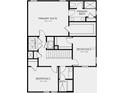 Upstairs floor plan showing primary suite, laundry, and two additional bedrooms at 5736 Le Marin Way, Kissimmee, FL 34758