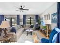 Spacious living room with comfortable seating and a large TV at 1430 Thunderbird Rd, Davenport, FL 33896