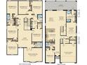 Two-story home floor plan with multiple bedrooms, bonus room, and two-car garage at 8843 Interlocking Ct, Davenport, FL 33896