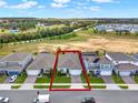 Aerial view showcasing home's location in a quiet neighborhood at 3286 Hanging Tide St, Winter Garden, FL 34787