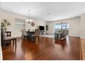 Spacious dining room with hardwood floors and chandelier at 3537 Raleigh Dr, Winter Haven, FL 33884