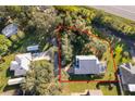 Aerial view of property highlighting lot size and location at 709 Lake Emerald Ave, Orange City, FL 32763