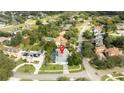 Aerial view showing home's location in a residential neighborhood at 5646 Masters Blvd, Orlando, FL 32819