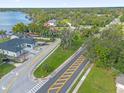 Aerial view showing a residential lot near the lake at 3541 Holliday Ave, Apopka, FL 32703