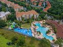 Aerial view of resort-style pool and community at 2785 Almaton Loop # 305, Kissimmee, FL 34747