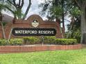Waterford Reserve community entrance sign at 519 Lakescape Ct, Orlando, FL 32828