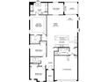 3-bedroom, 2-bathroom floor plan with 2-car garage at 108 Burlington Pl, Poinciana, FL 34758