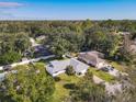 Aerial view showcasing a neighborhood with houses and lush green trees at 2613 Tamarind Dr, Edgewater, FL 32141