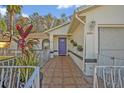 Welcoming front entrance with purple door and tiled pathway at 2460 Oak Mill Dr, Kissimmee, FL 34744
