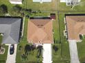 Aerial view of house highlighting its roof and surrounding landscape at 552 Eagle Ct, Poinciana, FL 34759