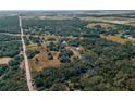 Aerial view of a rectangular lot in a wooded, rural area at 17144 Phil C Peters Rd, Winter Garden, FL 34787