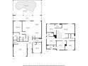 Two-story home floor plan, featuring multiple bedrooms, bathrooms, and a swimming pool at 6133 High Seas Dr, Orlando, FL 32821