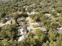 Aerial view showing home's location in a quiet neighborhood at 810 E Yorkshire Dr, Deland, FL 32724