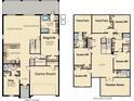 Two-story home floor plan showcasing five bedrooms, game room, and theater at 8823 Interlocking Ct, Davenport, FL 33896