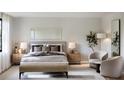 Serene bedroom with neutral tones, plush bedding, and ample natural light at 227 Page St, Orlando, FL 32806
