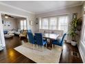 Elegant dining room featuring hardwood floors and a built-in bench at 705 E Pine St, Orlando, FL 32801