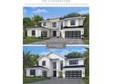 Modern two-story house with white exterior, two-car garage, and landscaping at 9144 Sheen Sound, Orlando, FL 32836