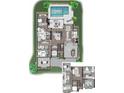 Two-story home floor plan including five bedrooms, 4.5 bathrooms, and a three-car garage at 9144 Sheen Sound, Orlando, FL 32836