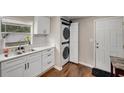Convenient laundry area with stackable washer and dryer at 110 Oleander Ave, Auburndale, FL 33823