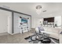 Open living space with modern furniture and fireplace at 236 Denali St, Haines City, FL 33844