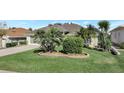 Landscaped yard with lush grass and palm trees at 5025 St Andrews Arc, Leesburg, FL 34748