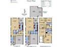 Floor plan showcasing the layout of a two-story home with multiple bedrooms and bathrooms at 2075 Heart Lake Dr, Groveland, FL 34736